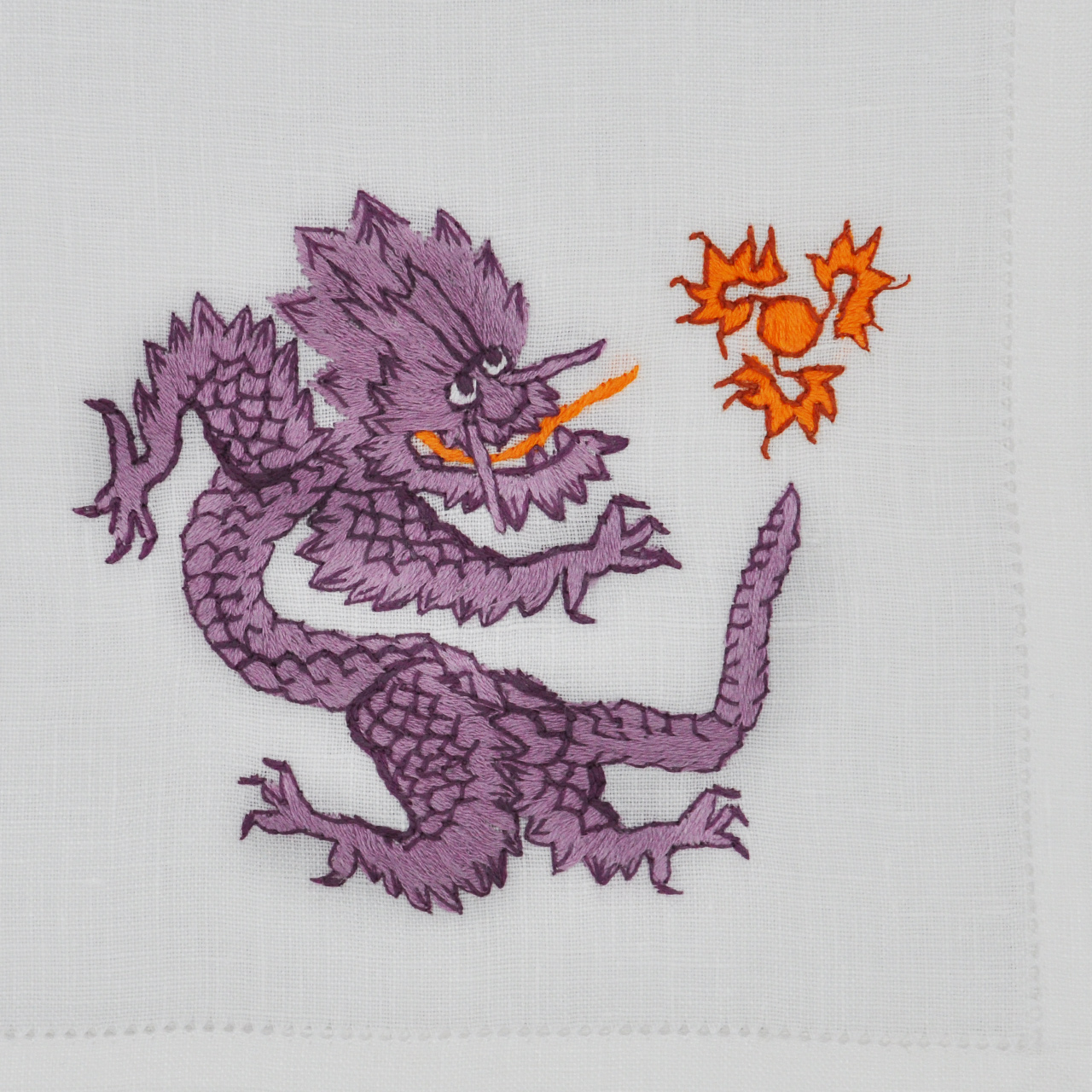 ERI TEXTILES - Leinenserviette "Drache"   